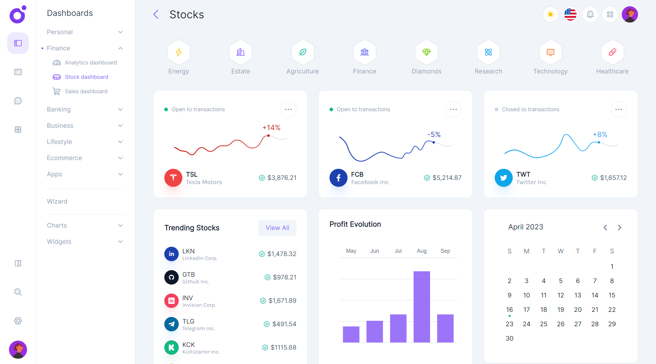 Tairo - Stocks dashboard