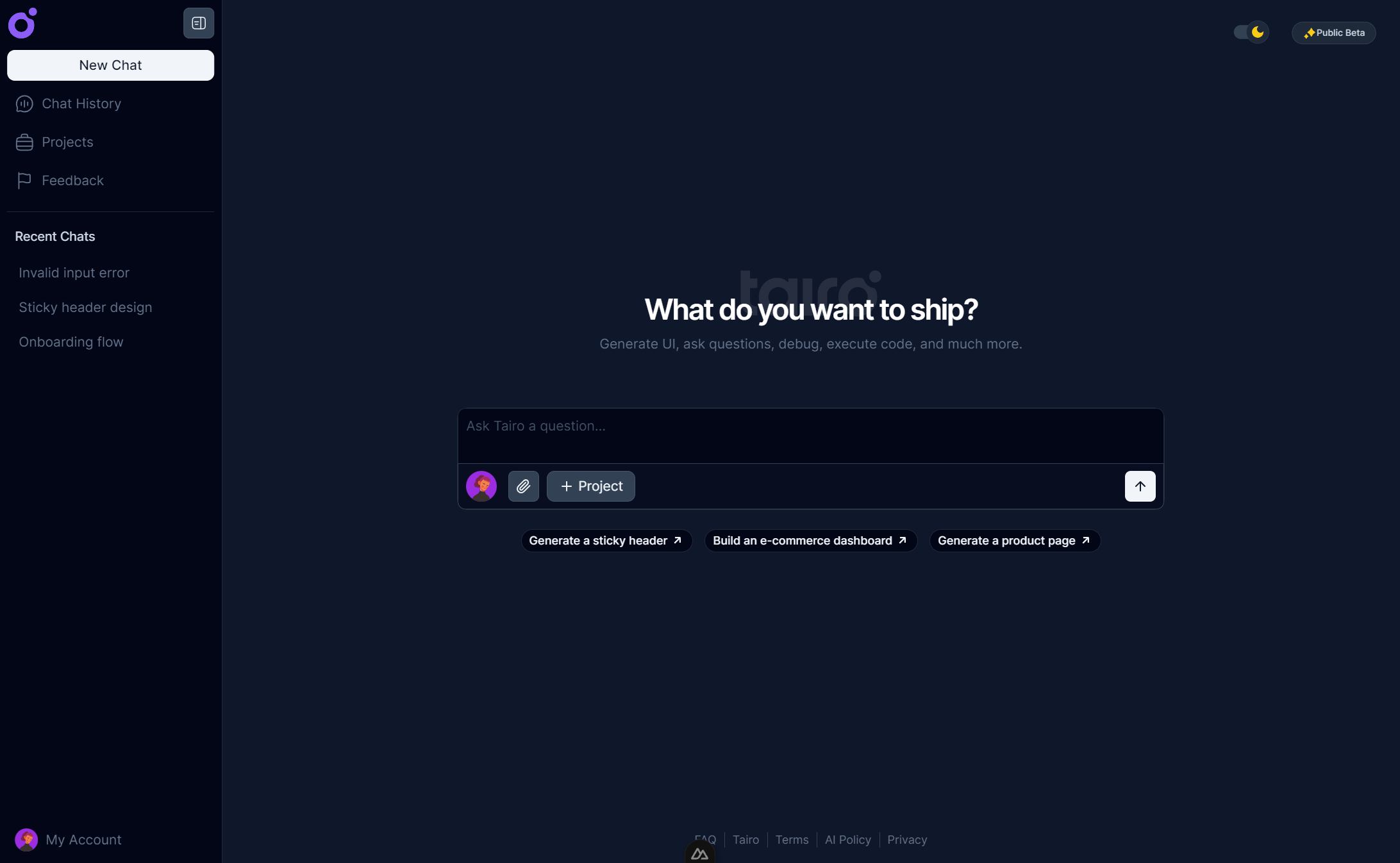 Tairo - AI Interface