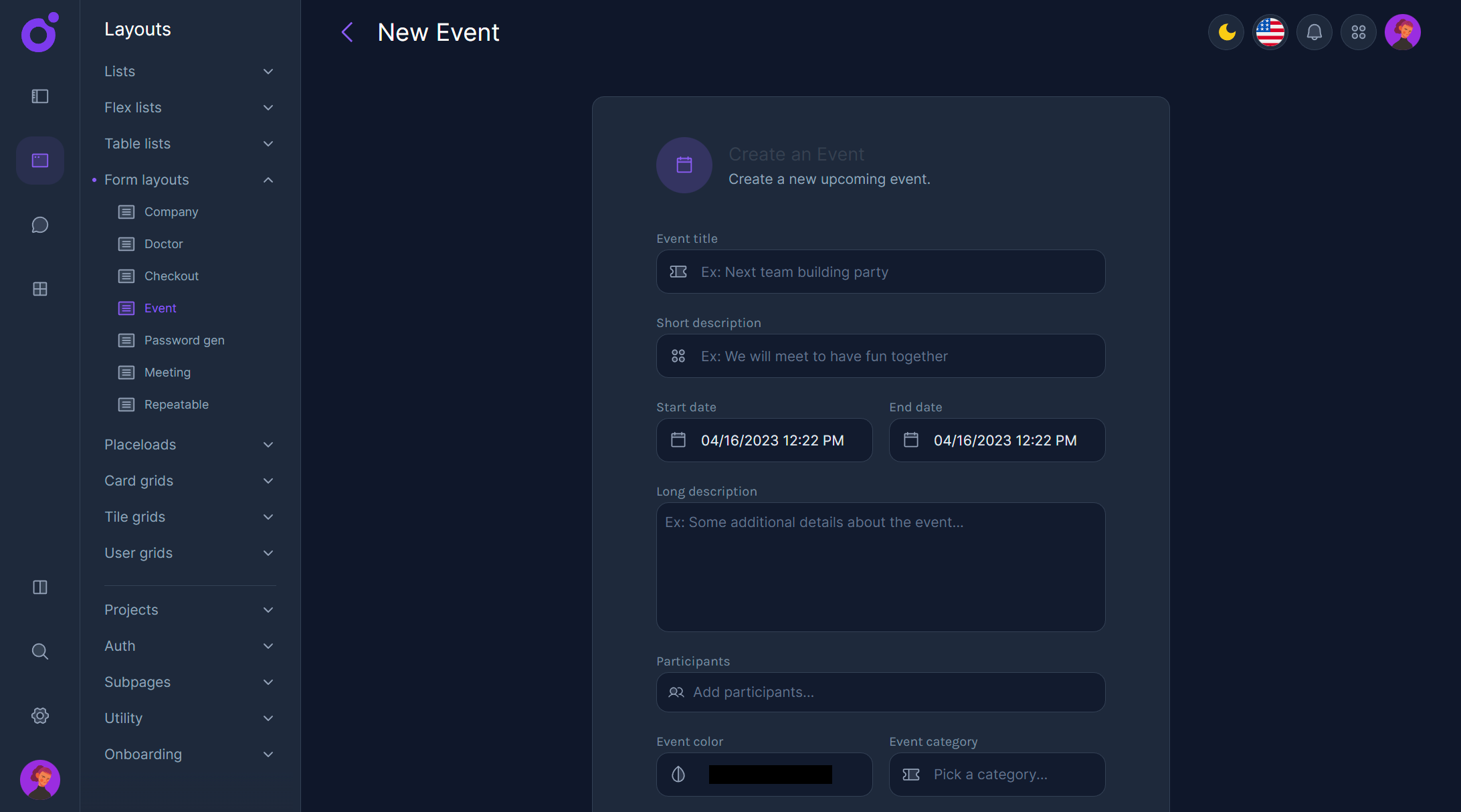 Tairo - Form layout 4