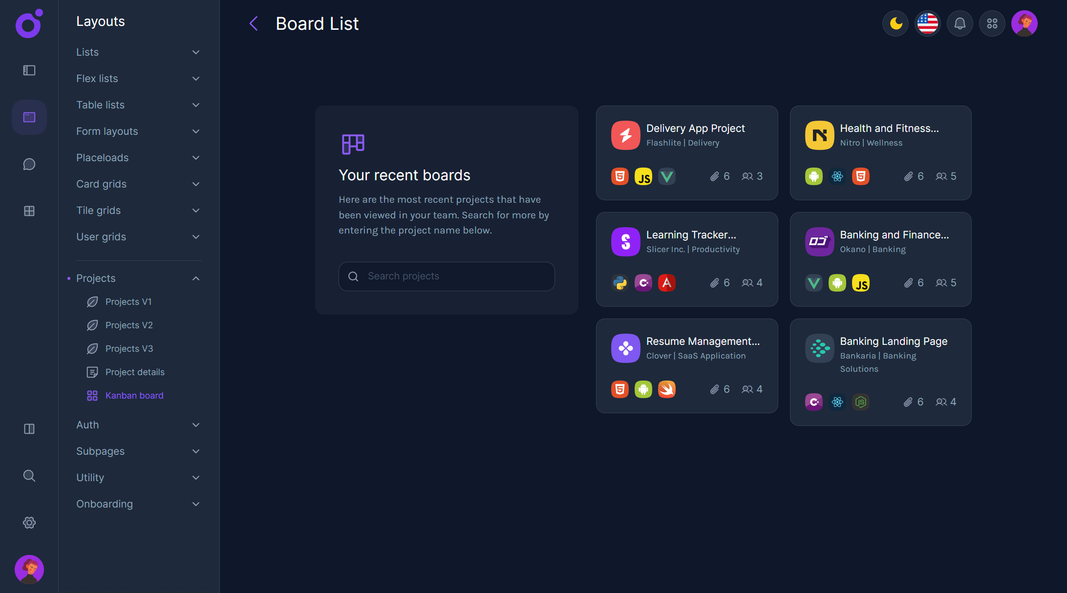 Tairo - Project board hub